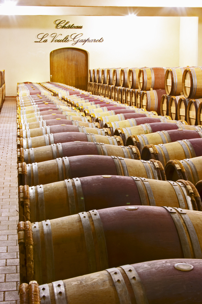 Barrels in the winecellar