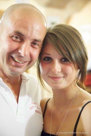 Latte di Luna restaurant in Pienza, the owner and his daughter