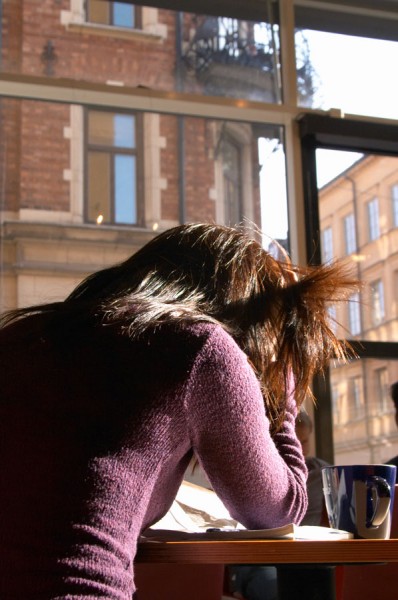 Young woman reading