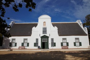A winery mansion in typical Cape Dutch style, South Africa