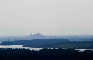 A view over the city Avignon and the Rhone