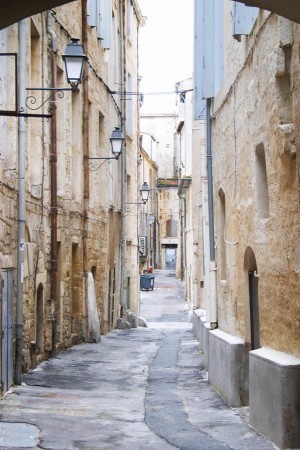 A narrow street in the old town, Montpellier