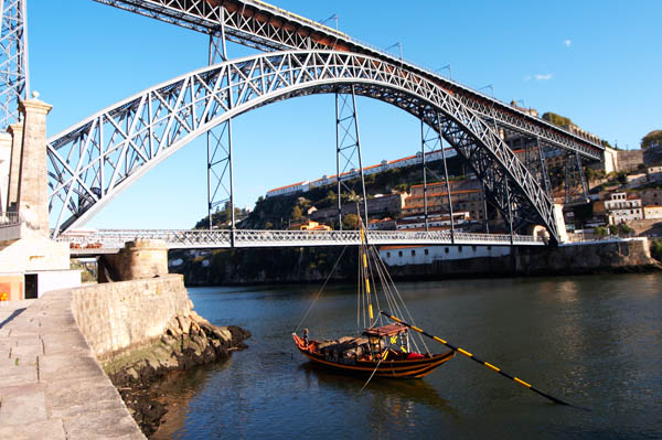 Dom Luis I bridge in Porto over the Douro river