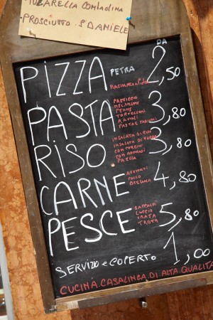 Pizza, pasta restaurant sign