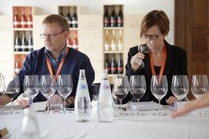 Wine judges in action
