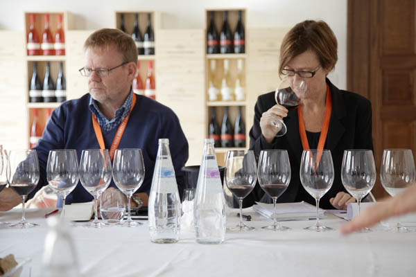 Wine judges in action