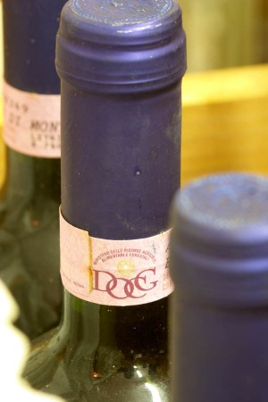 DOCG Brunello di Montalcino bottle necks