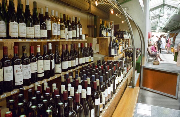 Wine shop in a market