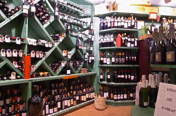 Wine shop in Spain