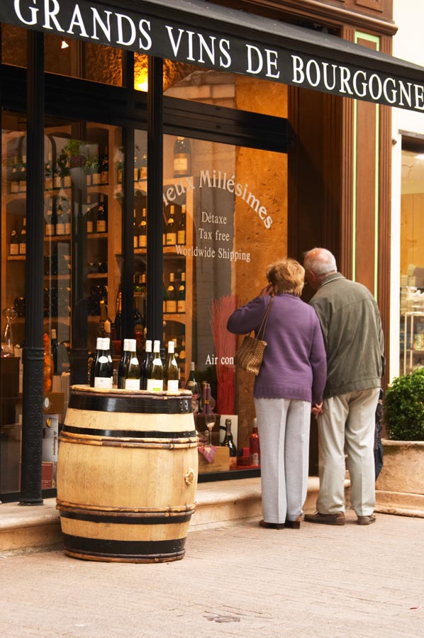 A wine shop in Beaune