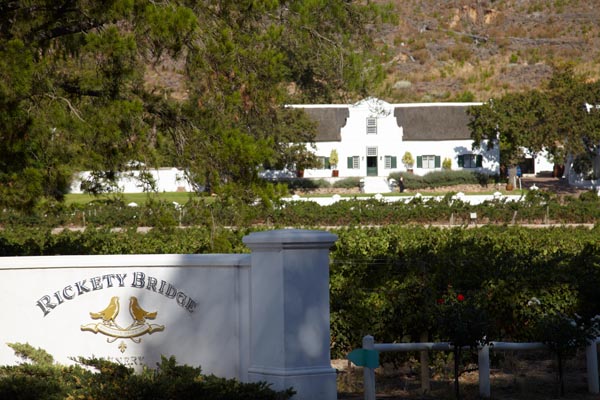 Rickety Bridge winery in Franschhoek