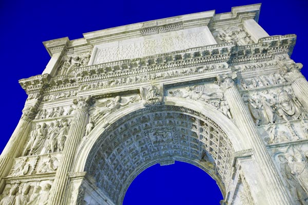 The magnificent Arc de Triomphe in Benevento