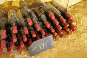 bottles in a cellar