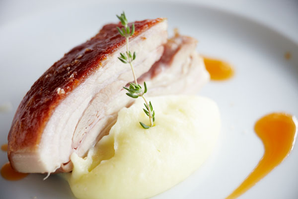 Pork belly and mashed potatoes