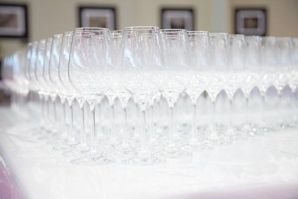 Tasting glasses at Vinisud Tasting glasses at Vinisud