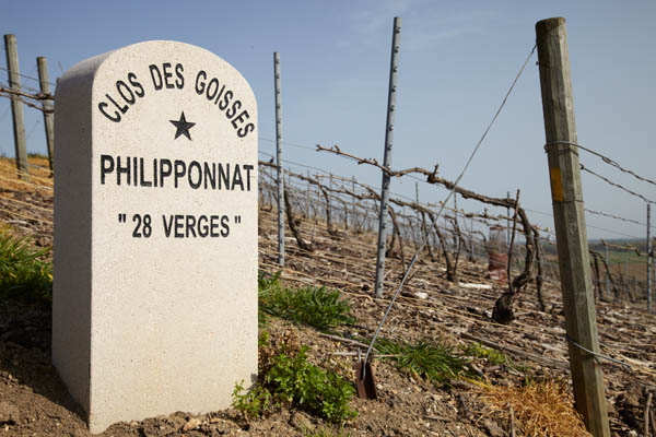 The Clos des Goisses vineyard at Champagnes Philipponnat