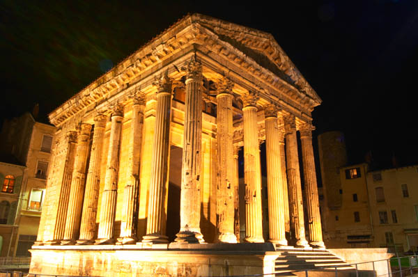 The Temple d'Auguste et de Livie in Vienne, similar to the Maison Carre in Nimes