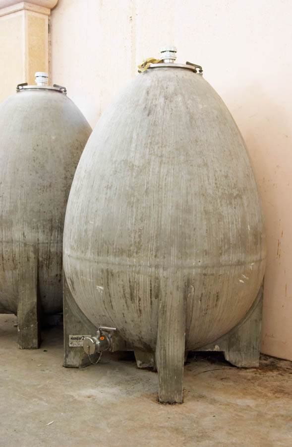 Egg shaped concrete fermentation tank