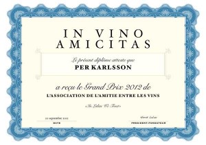 Diploma In Vino Amicitas, L'Association de l'Amitie Entre les Vins