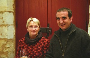 Mme Leveque of Chateau Chantegrive and the winemaker Christian Elia