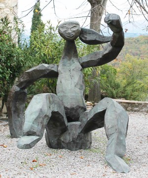 A sculpture in the garden, Fattoria Nittardi