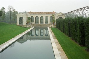 The orangerie and pond, Chateau du Tertre, Margaux, Bordeaux