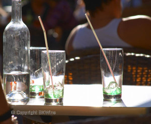 cafe table with drinks