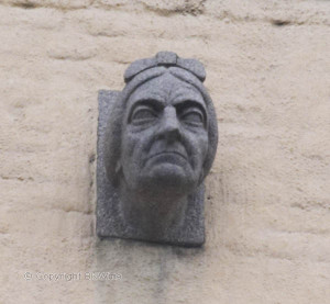 Sculpture on the facade of Systembolaget head office, the Thule House