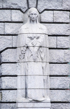 Sculpture on the facade of Systembolaget head office, the Thule House