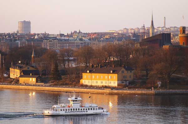 An evening view over Stockholm Strom