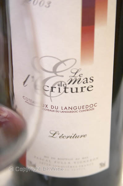 An old bottle of Mas de l'Ecriture