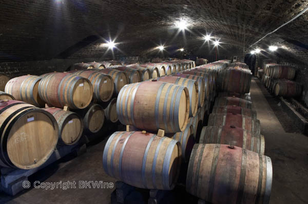 Barrel ageing cellar, Domaine Parent, Pommard