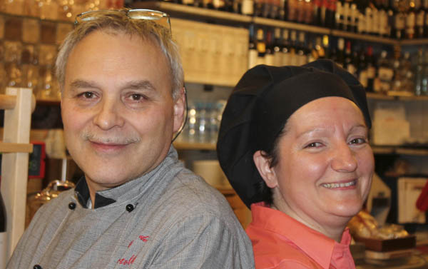 Marta e Massimo at the Osteria de l'Ortolano