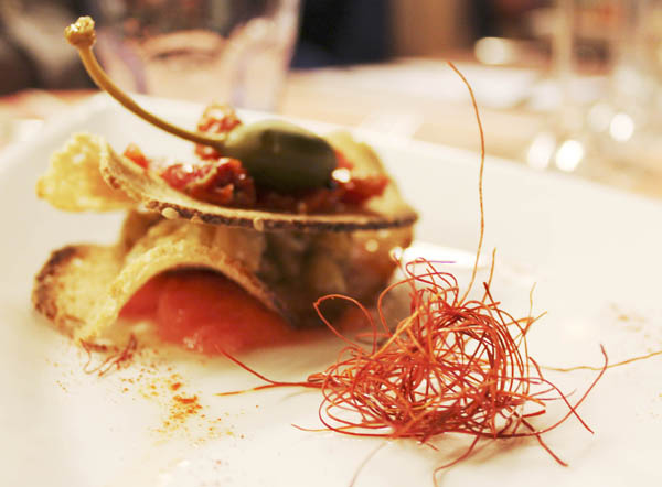 An elegant starter at Osteria de l'Ortolano