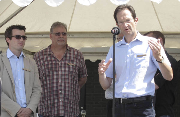 Denis de la Bourdonnaye and some of his team of winemakers at Nordic Sea Winery