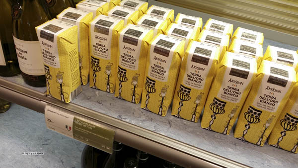 Wine in tetrapak cartons in a Systembolaget shop