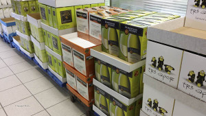 Bag-in-box wines in a Systembolaget shop
