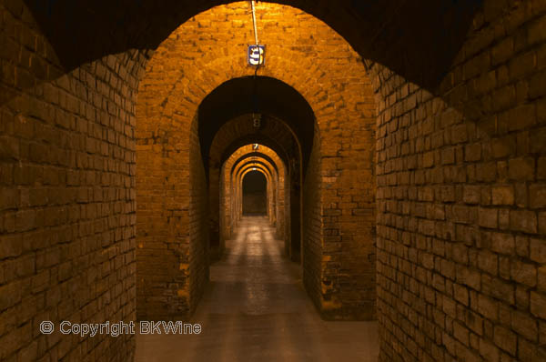 An underground cellar in Champagne