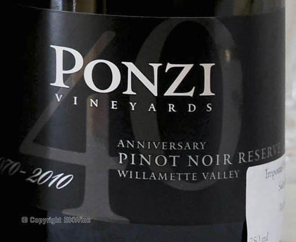 Ponzi Anniversary Pinot Noir Reserve