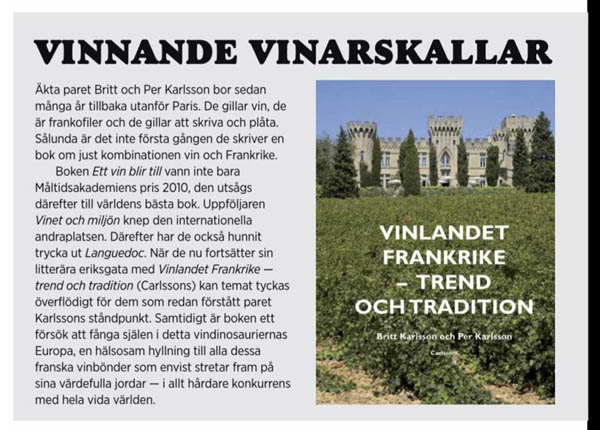 Vinlandet Frankrike i Tidningen Gourmet