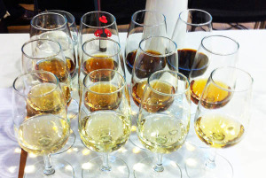 Tasting sherry wines