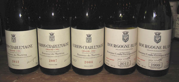 Domaine Bonneau du Martray wine bottles