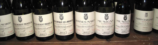 Domaine Comte George de Vogüé wine bottles