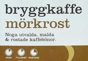 Kaffe med cirkeldiagram