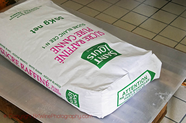 A sack of sugar to be used in champagne