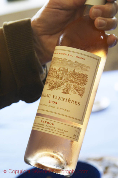 Some Provence rosé have very light colour, like this Chateau Vannieres