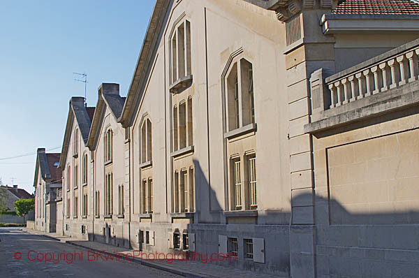 The wine cellar and winery building of Champagne Louis Roederer