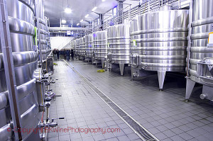 tanks in a winery