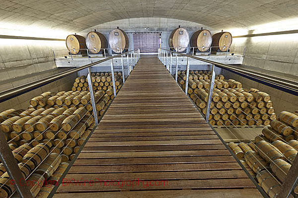 The barrel ageing cellar at Bodegas Baigorri