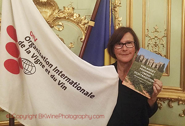 Britt Karlsson, author of Vinlandet Frankrike, at the OIV Awards